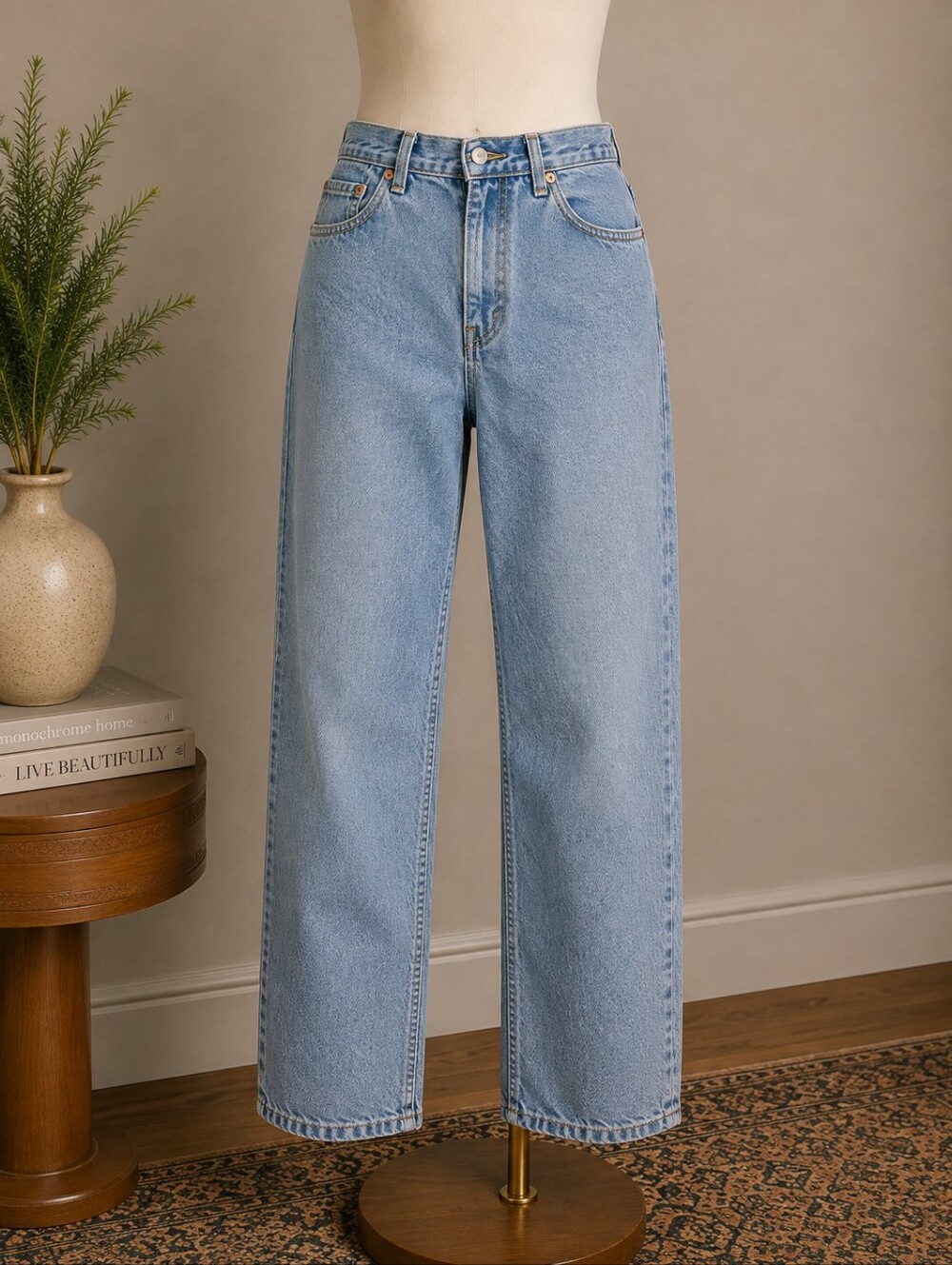 Tall Levi's 550 Relaxed Fit, Medium Stonewash, 100% cotton, 36×36